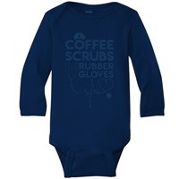 Coffee Scrubs And Rubber Baby Long Sleeve Bodysuit