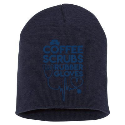 Coffee Scrubs And Rubber Short Acrylic Beanie