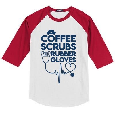 Coffee Scrubs And Rubber Kids Colorblock Raglan Jersey