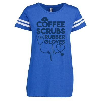 Coffee Scrubs And Rubber Enza Ladies Jersey Football T-Shirt