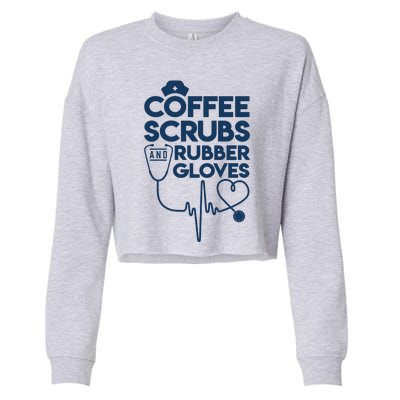 Coffee Scrubs And Rubber Cropped Pullover Crew