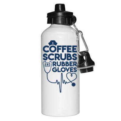 Coffee Scrubs And Rubber Aluminum Water Bottle