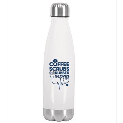 Coffee Scrubs And Rubber Stainless Steel Insulated Water Bottle