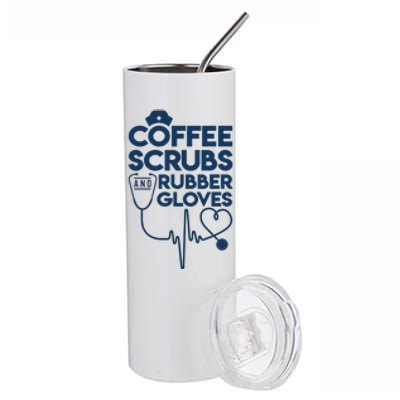 Coffee Scrubs And Rubber Stainless Steel Tumbler