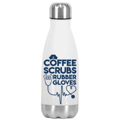 Coffee Scrubs And Rubber Stainless Steel Insulated Water Bottle