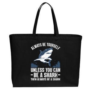 Cool Shark Art For Megalodon Sharks Biology Ocean Cotton Canvas Jumbo Tote