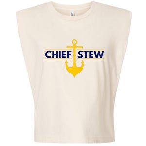 Chief Stew Aka Chief Stewardess Garment-Dyed Women's Muscle Tee