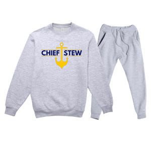 Chief Stew Aka Chief Stewardess Premium Crewneck Sweatsuit Set