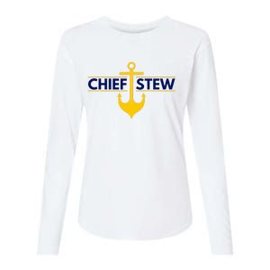 Chief Stew Aka Chief Stewardess Womens Cotton Relaxed Long Sleeve T-Shirt