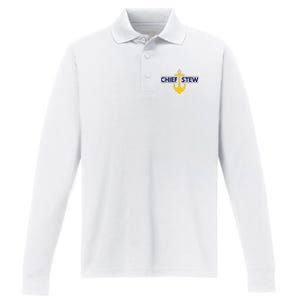 Chief Stew Aka Chief Stewardess Performance Long Sleeve Polo