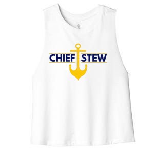 Chief Stew Aka Chief Stewardess Women's Racerback Cropped Tank