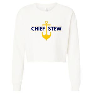 Chief Stew Aka Chief Stewardess Cropped Pullover Crew