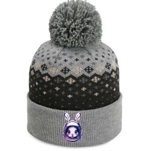 Cute Space Astronaut Bunny Rabbit The Baniff Cuffed Pom Beanie