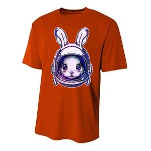 Cute Space Astronaut Bunny Rabbit Performance Sprint T-Shirt