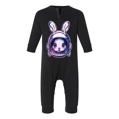 Cute Space Astronaut Bunny Rabbit Infant Fleece One Piece