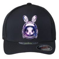 Cute Space Astronaut Bunny Rabbit Flexfit Unipanel Trucker Cap
