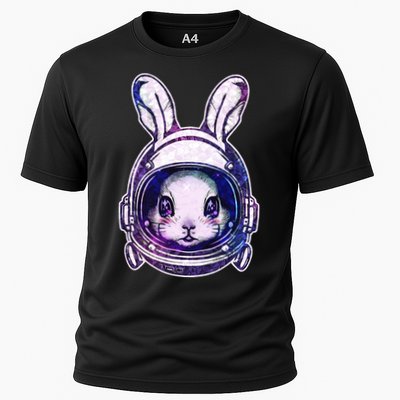 Cute Space Astronaut Bunny Rabbit Cooling Performance Crew T-Shirt