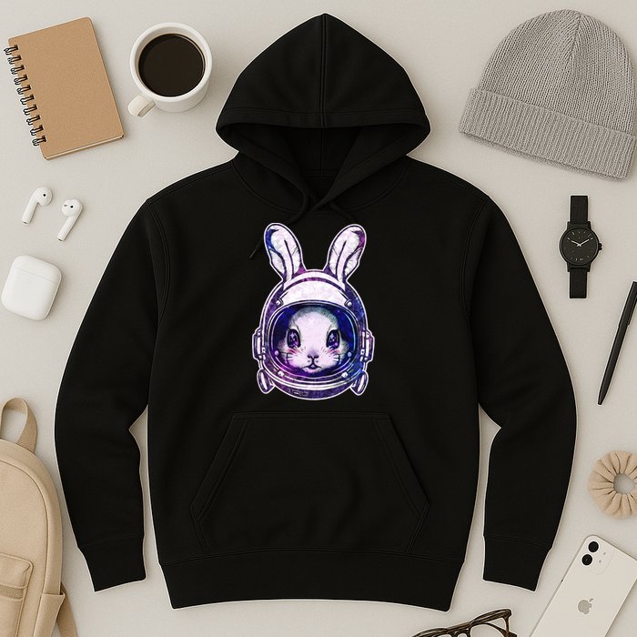Cute Space Astronaut Bunny Rabbit Hoodie