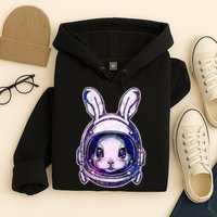 Cute Space Astronaut Bunny Rabbit Hoodie