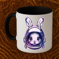 Cute Space Astronaut Bunny Rabbit Mug