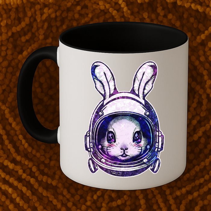 Cute Space Astronaut Bunny Rabbit Mug