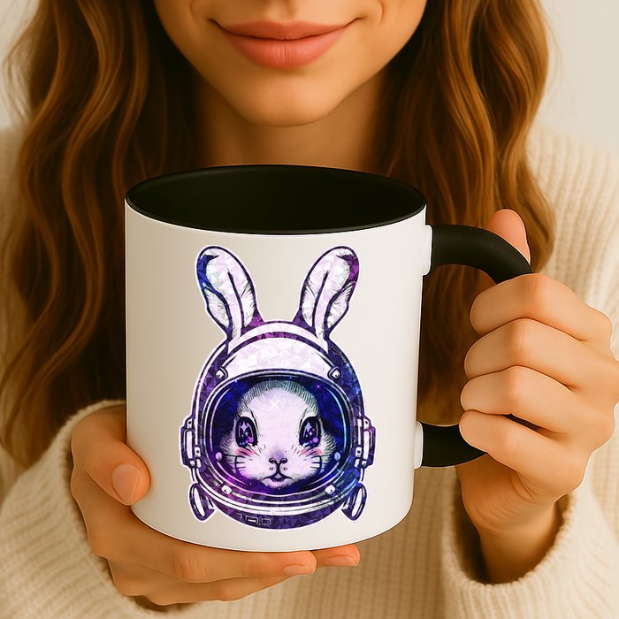 Cute Space Astronaut Bunny Rabbit Mug