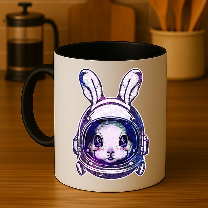 Cute Space Astronaut Bunny Rabbit Mug