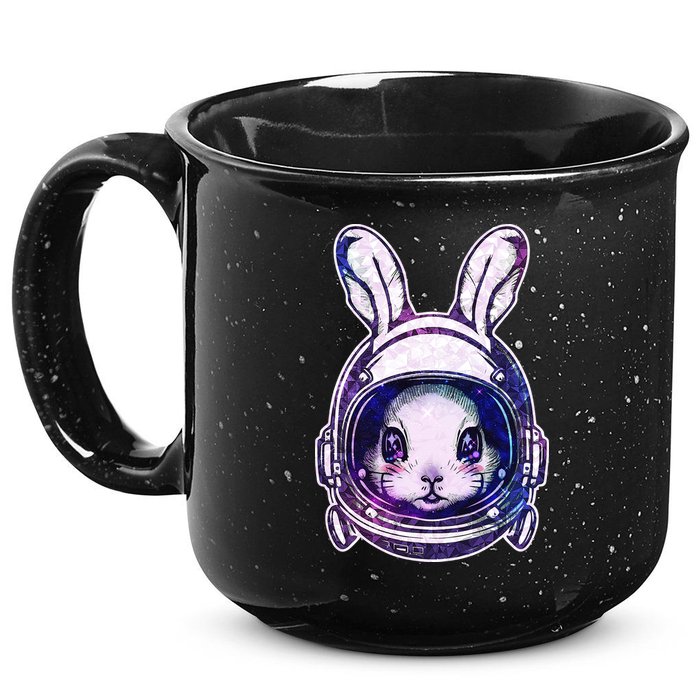 Cute Space Astronaut Bunny Rabbit 15oz Campfire Ceramic Mug