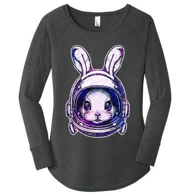 Cute Space Astronaut Bunny Rabbit Women's Perfect Tri Tunic Long Sleeve Shirt