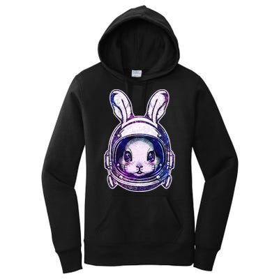 Cute Space Astronaut Bunny Rabbit Women's Pullover Hoodie