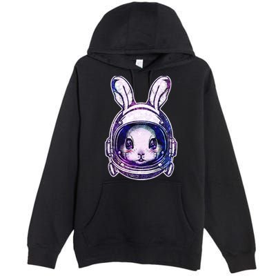 Cute Space Astronaut Bunny Rabbit Premium Pullover Hoodie