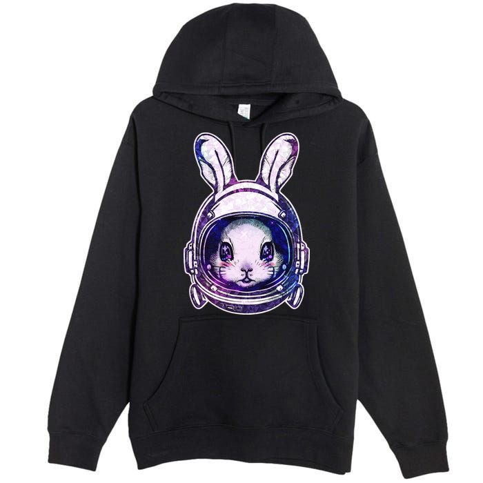 Cute Space Astronaut Bunny Rabbit Premium Pullover Hoodie
