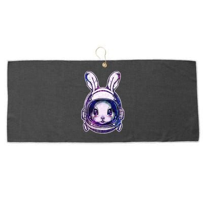 Cute Space Astronaut Bunny Rabbit Large Microfiber Waffle Golf Towel