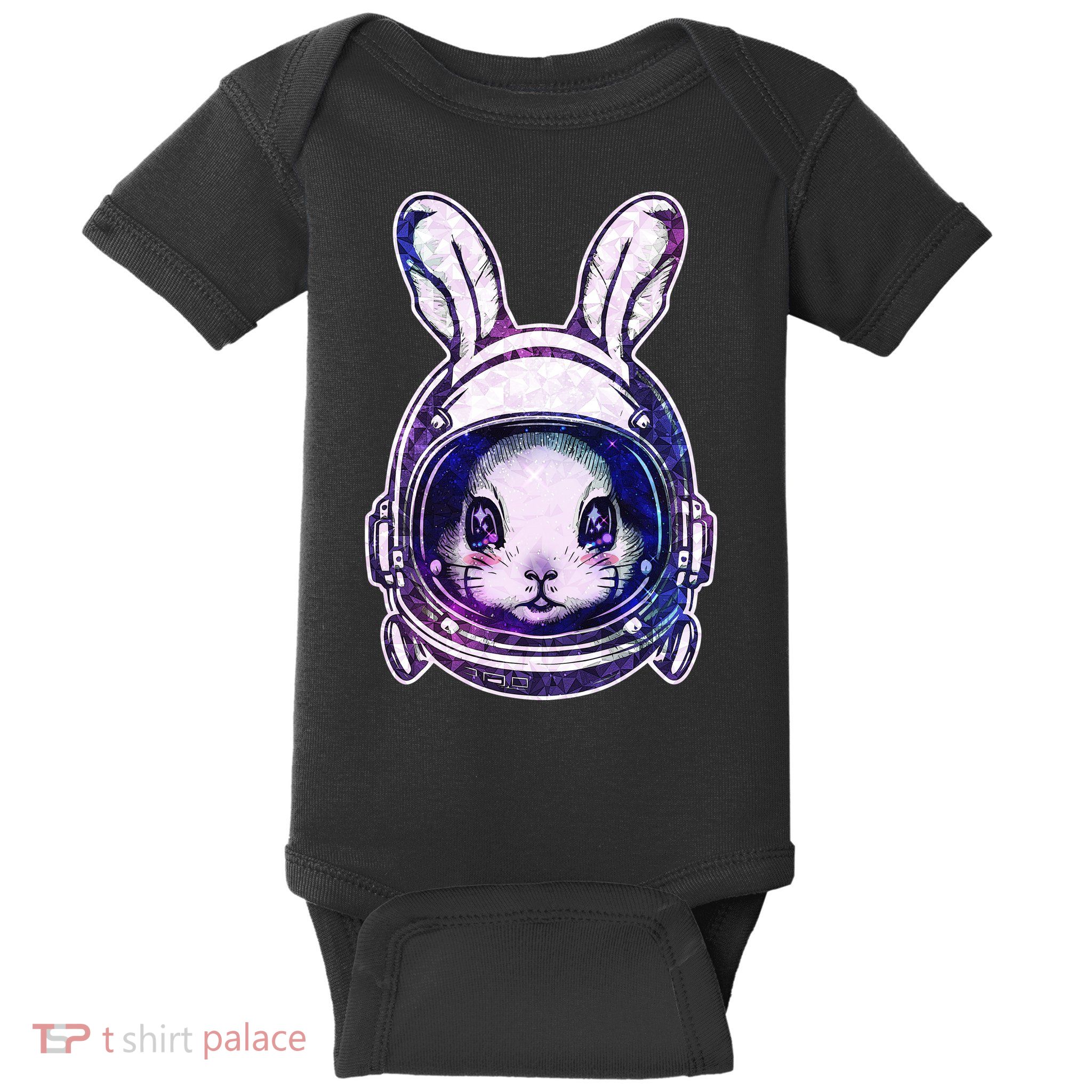 Cute Space Astronaut Bunny Rabbit Baby Bodysuit