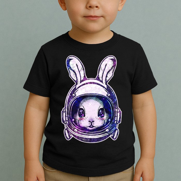Cute Space Astronaut Bunny Rabbit Toddler T-Shirt