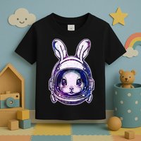 Cute Space Astronaut Bunny Rabbit Toddler T-Shirt