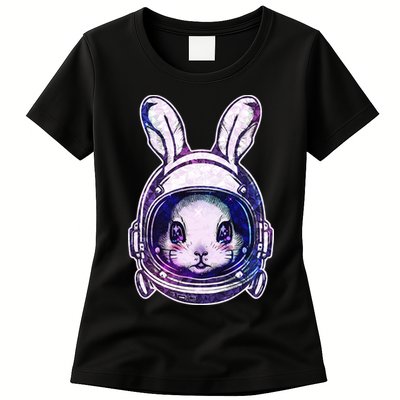 Cute Space Astronaut Bunny Rabbit Womens T-Shirt