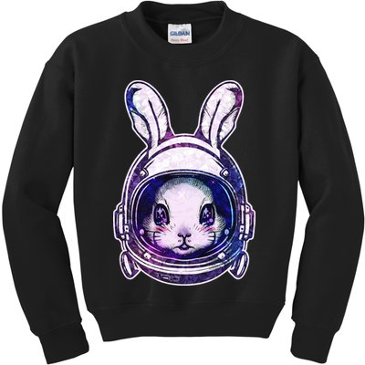 Cute Space Astronaut Bunny Rabbit Kids Sweatshirt