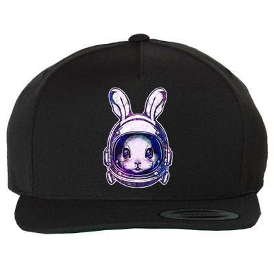 Cute Space Astronaut Bunny Rabbit Wool Snapback Cap