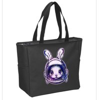 Cute Space Astronaut Bunny Rabbit Zip Tote Bag