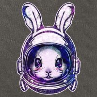 Cute Space Astronaut Bunny Rabbit Cotton Canvas Backpack