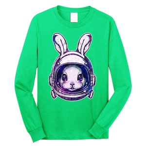 Cute Space Astronaut Bunny Rabbit Long Sleeve Shirt