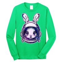Cute Space Astronaut Bunny Rabbit Long Sleeve Shirt