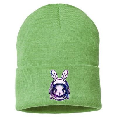 Cute Space Astronaut Bunny Rabbit Sustainable Knit Beanie