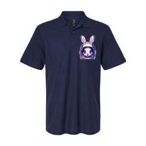 Cute Space Astronaut Bunny Rabbit Softstyle Adult Sport Polo