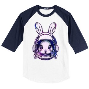 Cute Space Astronaut Bunny Rabbit Baseball Sleeve Shirt