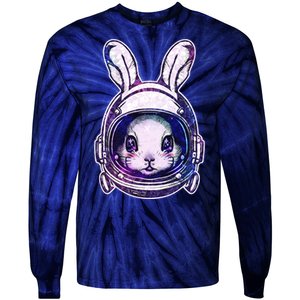 Cute Space Astronaut Bunny Rabbit Tie-Dye Long Sleeve Shirt