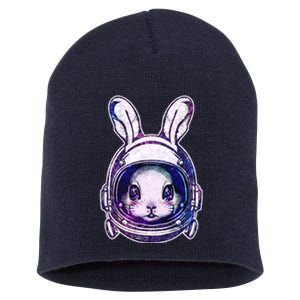 Cute Space Astronaut Bunny Rabbit Short Acrylic Beanie