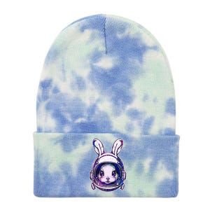 Cute Space Astronaut Bunny Rabbit Tie Dye 12in Knit Beanie