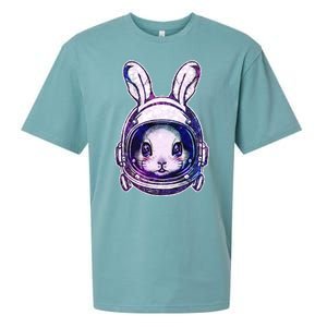 Cute Space Astronaut Bunny Rabbit Sueded Cloud Jersey T-Shirt